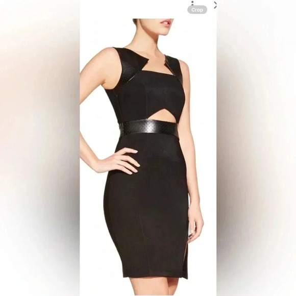JustFab Lexie Bodycon Dress Casual Black Size L - Picture 2 of 15